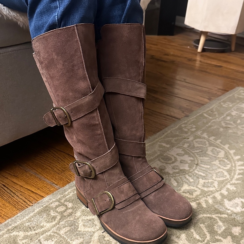 Gee Wawa Stylish Over the Knee Brown Boots
